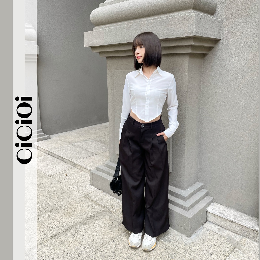 Áo sơ mi Trắng dài tay TEEN GIRLS SHIRT - CICIOI