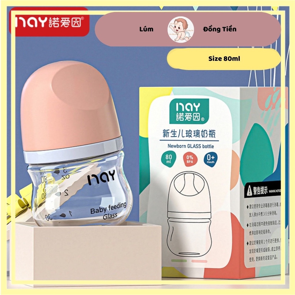 Bình Sữa PAY Thủy Tinh Size 80ml & 160ml