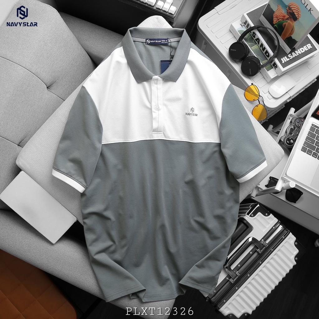 BIGSIZE NAM 80-140KG ÁO POLO PHỐI TRẮNG 2BIG NAVY STAR