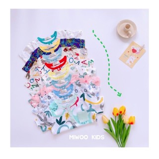 Bộ cộc cotton quần dài thun bozip Unisex