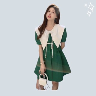 Đầm kiểu bigsize phối bâu nhọn xinh xắn ( Thời trang Vicky G - Anitagreen ) HN0223