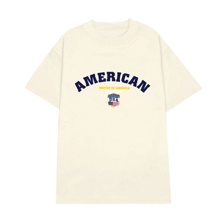 Áo thun american đơn giản chất mát form unisex nam nữ