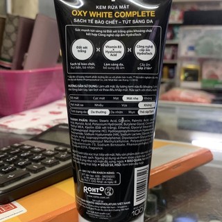 Sữa rửa mặt OXY White Complete 100g ( mầu trắng )