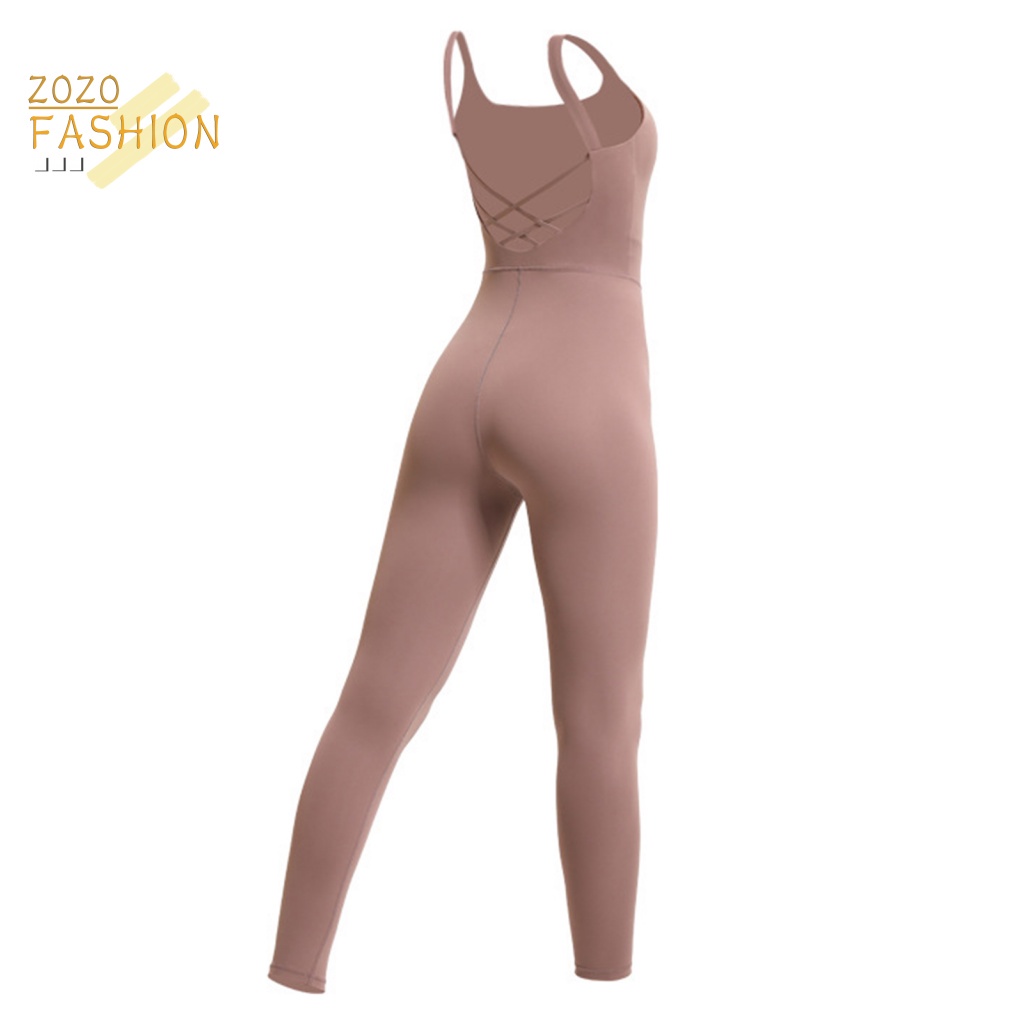 Bộ Áo Liền Quần Không Tay Mềm Mại Co Giãn Dùng Tập Yoga