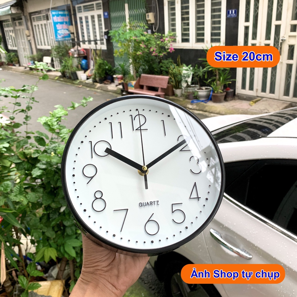 Đồng hồ treo tường Quartz kim trôi cao cấp - Bảo Hành 12 Tháng , đồng hồ trang trí phòng khách Qhouse
