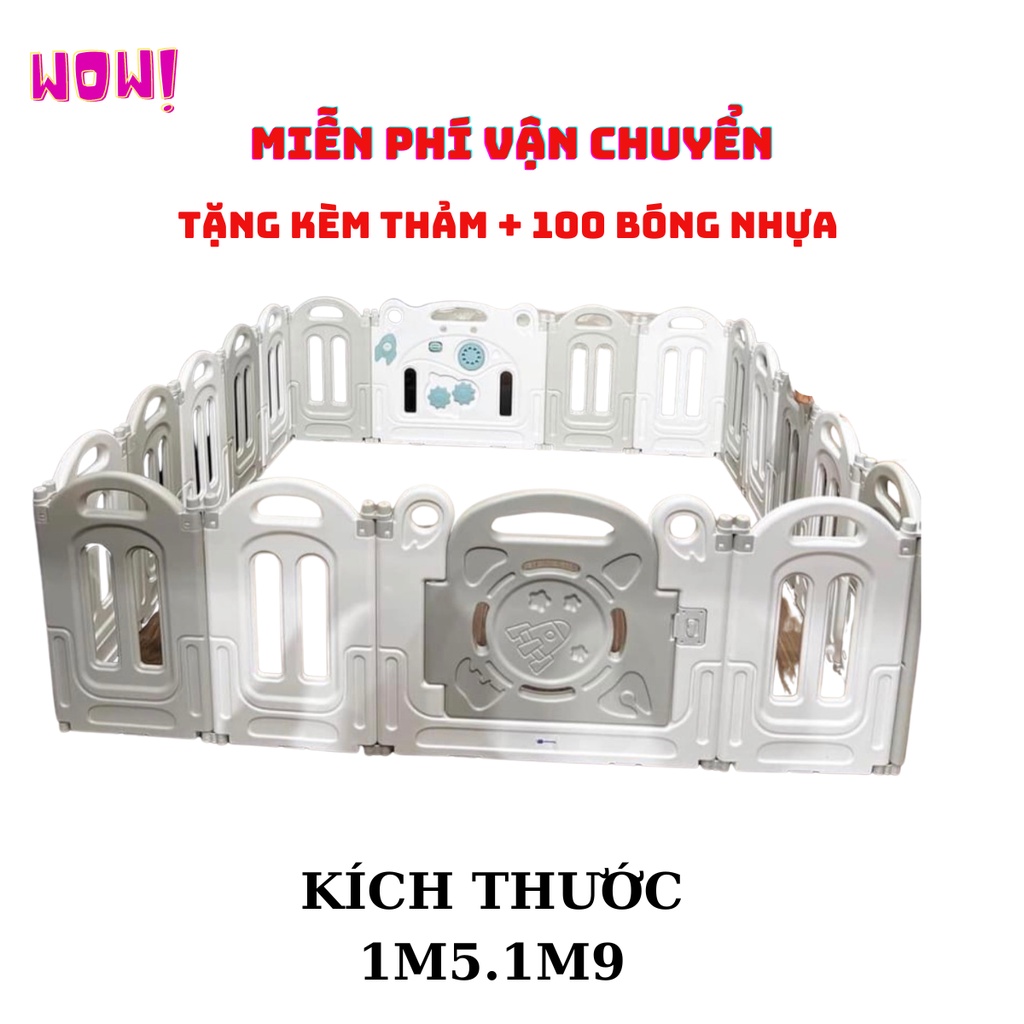 XẢ KHO THANH LÝ Quây cũi GẤP GỌN CHO BÉ  MẪU QUÂY VŨ TRỤ TẶNG THẢM VÀ 100 BÓNG NHỰA Nhựa nguyên SINH KHÔNG MÙI