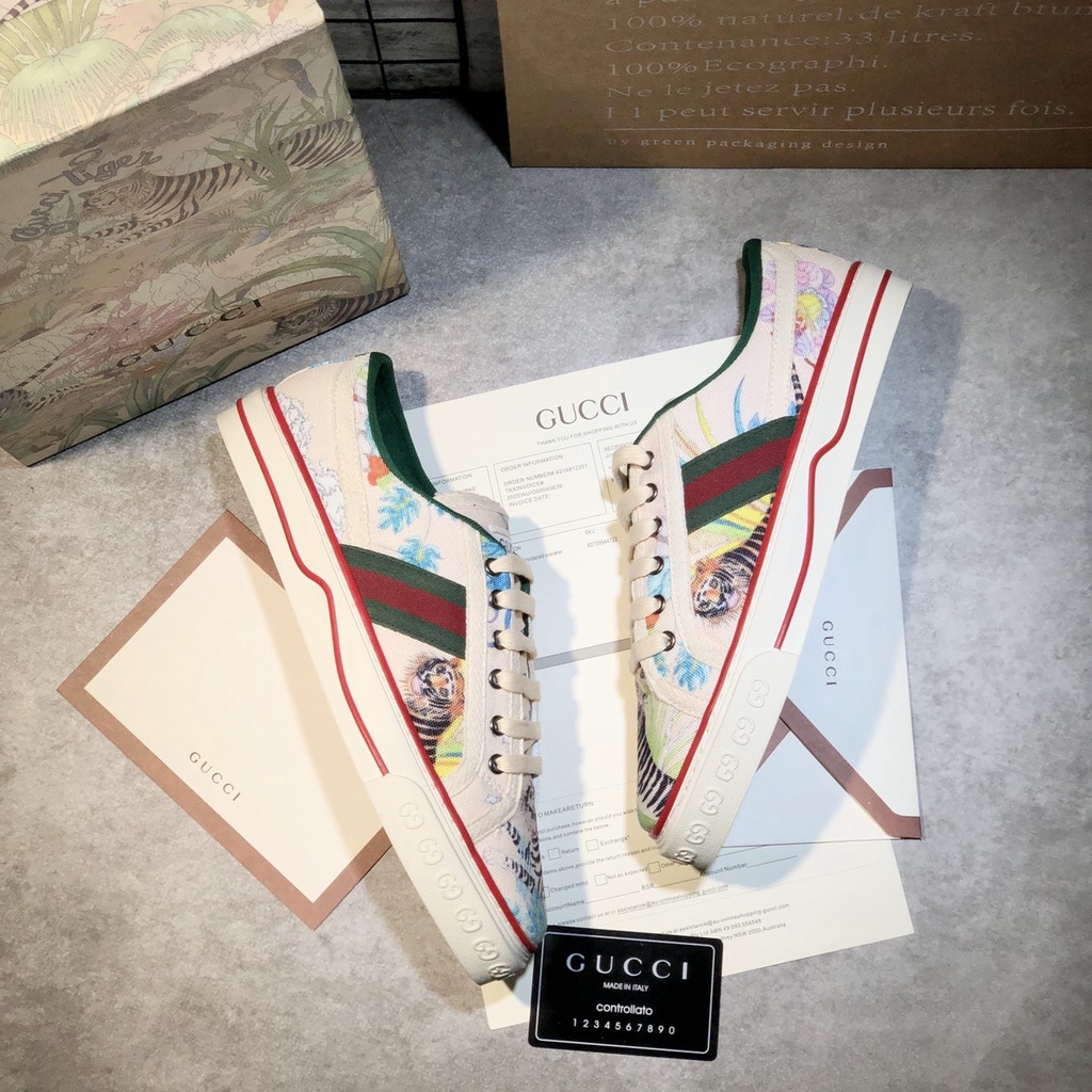 Giày Thể Thao Gucci Tennis 1977 Tiger. Giày Thể Thao Gucci Tennis Hổ Báo Cáo Chồn