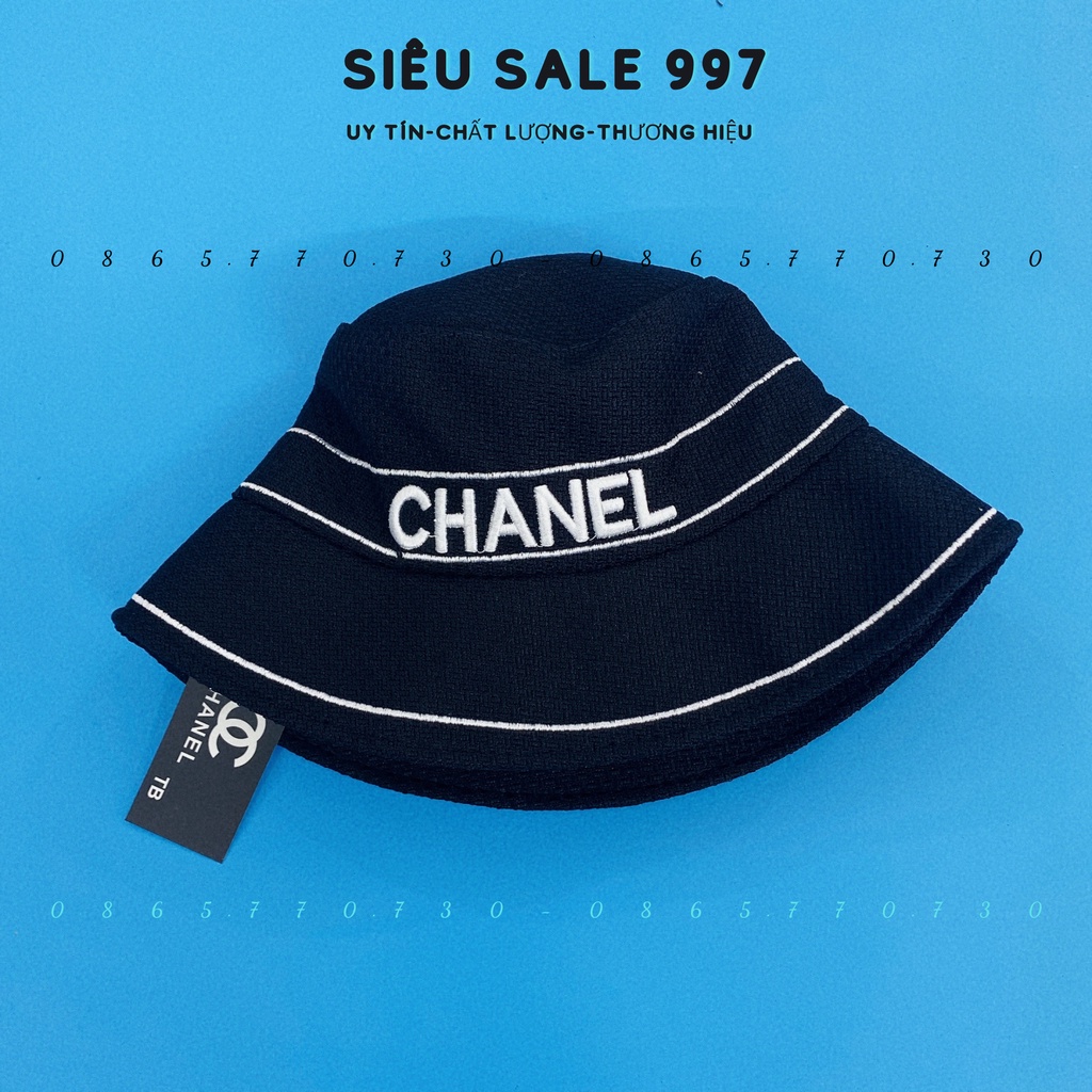 MŨ BUCKET KET THÊU CHAANNEL SỌC VIỀN CHẤT LƯỚI DÀY ĐỘI ÊM ĐẦU THOÁNG MÁT CAO CẤP