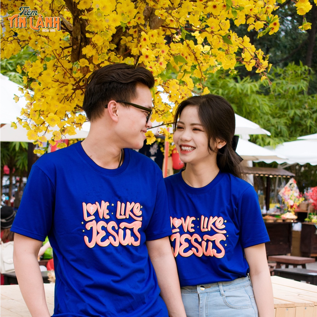 Áo Thun Cặp Đôi In LOVE LIKE JESUS