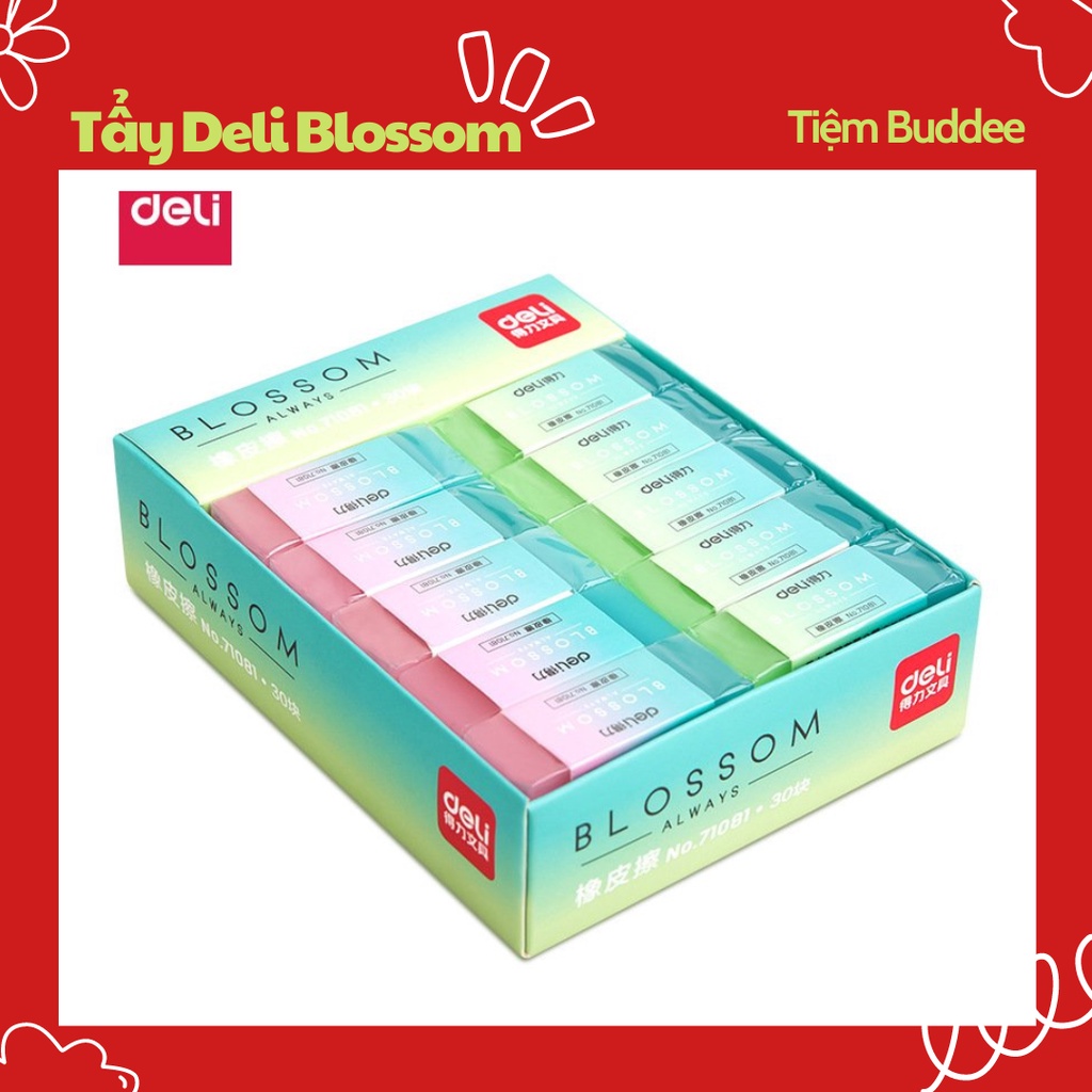 Tẩy Deli Blossom Trong Suốt Dễ Thương Cho Học Sinh