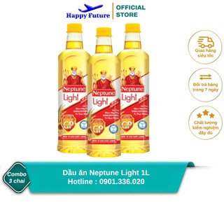 [Combo 3 Chai] Dầu ăn Neptune Light 1L