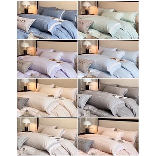 Bộ vỏ chăn ga giường cotton thô, set 4 món vỏ chăn, ga giường và 2 vỏ gối nằm
