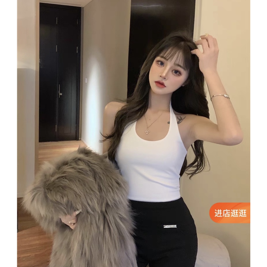 Áo hở lưng choàng dây dáng croptop, Áo kiểu nữ lòn cổ A3-HL