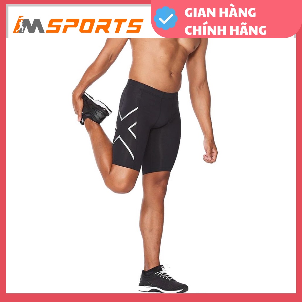 Quần short bó cơ chạy bộ nam 2XU Core Compression Shorts - Black/NRO (logo đen)