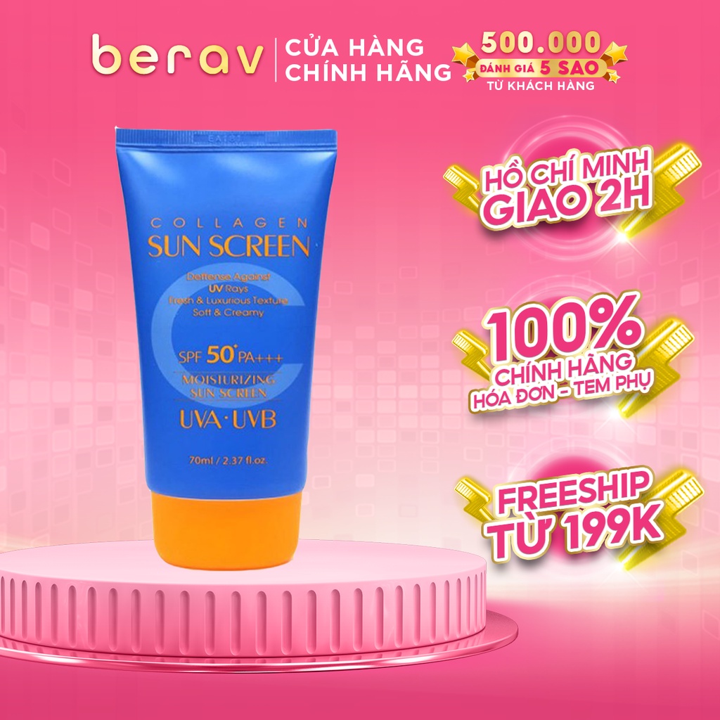 Kem chống nắng 3W Clinic Collagen Sunscreen SPF 50+ PA+++ 70 ml - XANH