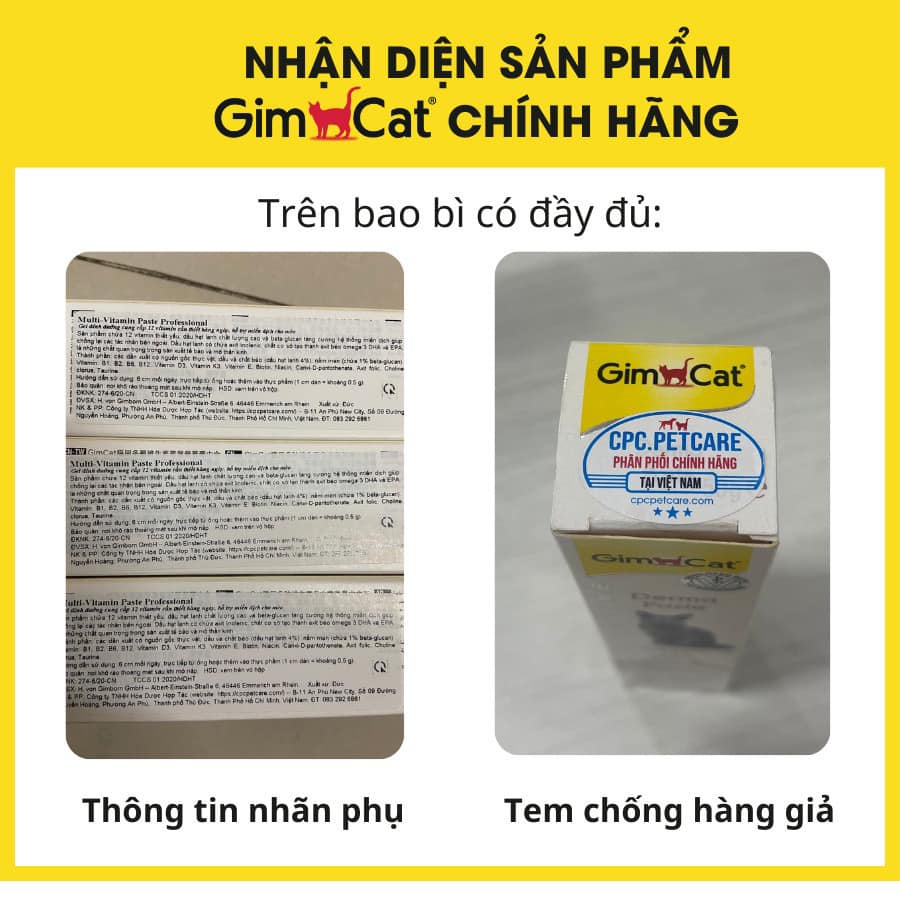 Gen dinh dưỡng cho mèo GimCat Kitten Paste Bổ Sung Đủ Chất Cho Mèo Con 50gr - Gel GimCat
