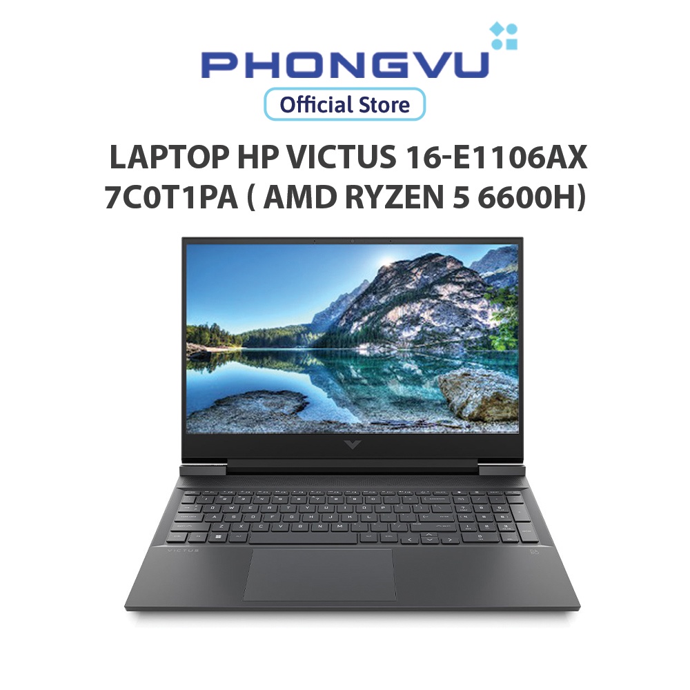 [Mã ELHP128 giảm 12% đơn 10TR] Máy tính xách tay/ Laptop HP Victus 16-e1106AX (7C0T1PA) (AMD Ryzen 5 6600H) (Đen)