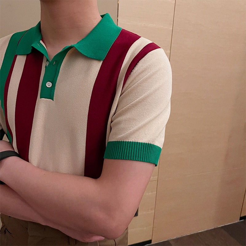 Áo Sơ Mi Tay Ngắn Dáng Ôm Thoáng Khí Họa Tiết Kẻ Sọc Size M-3xl Thời Trang Mùa Hè Trẻ Trung