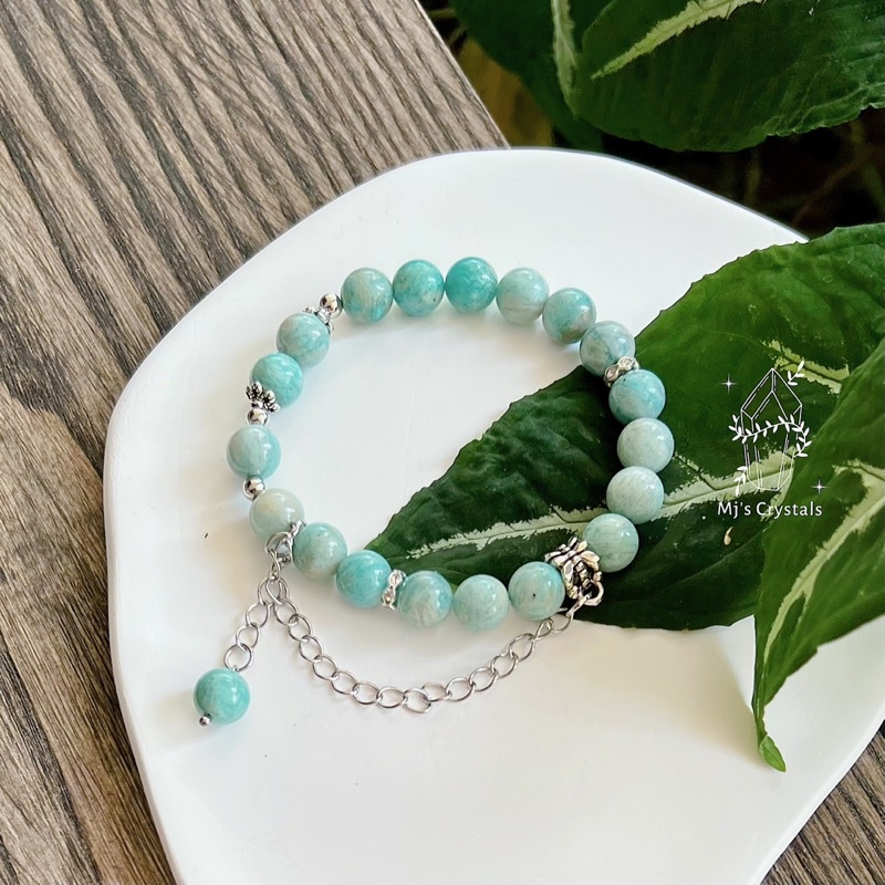 Vòng tay Amazonite màu xanh lam xinh đẹp