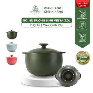 Nồi sứ dưỡng sinh minh long healthy cook vesta 3.0 l - dùng cho bếp từ