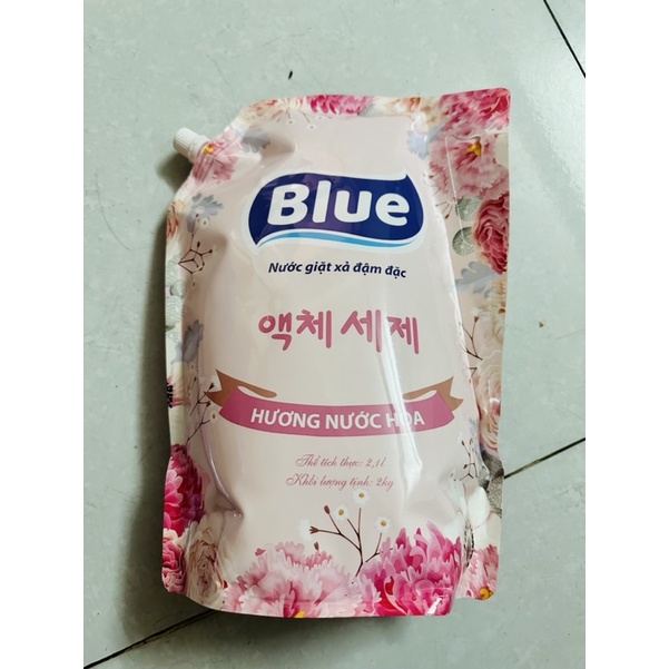 [ TẶNG TẨY LỒNG GIẶT ] NƯỚC GIẶT HÀN QUỐC BLUE 2kg có quà tặng