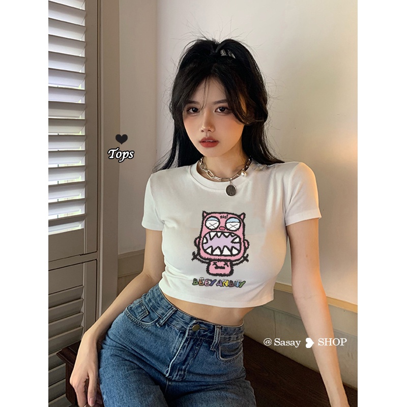 QADCOL Áo Thun Tay Ngắn Mùa Hè Kiểu Dáng Sang Trọng Ngọt Ngào Cho Nữ