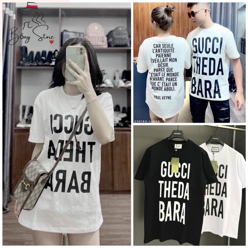 Áo phông cotton tay lỡ in chữ GU.CCII THEDA BARA siêu hot — Bongstore M79- | BigBuy360 - bigbuy360.vn