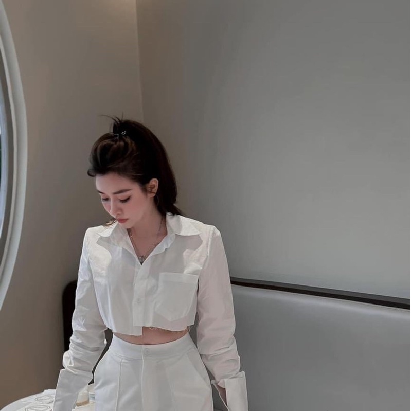 TBS áo sơ mi croptop