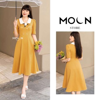 Váy nữ công sở thiết kế độc quyền đầm xòe công chúa cổ đức tay ngắn phong cách sang chảnh MV234