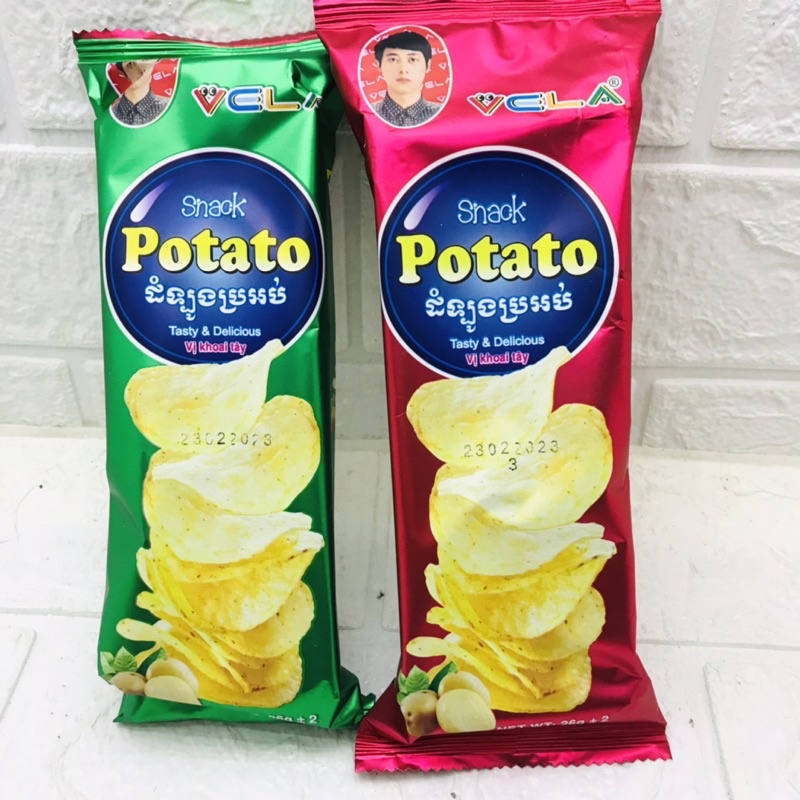 Đồ ăn vặt snack potato khoai tây lát VeLa 20g