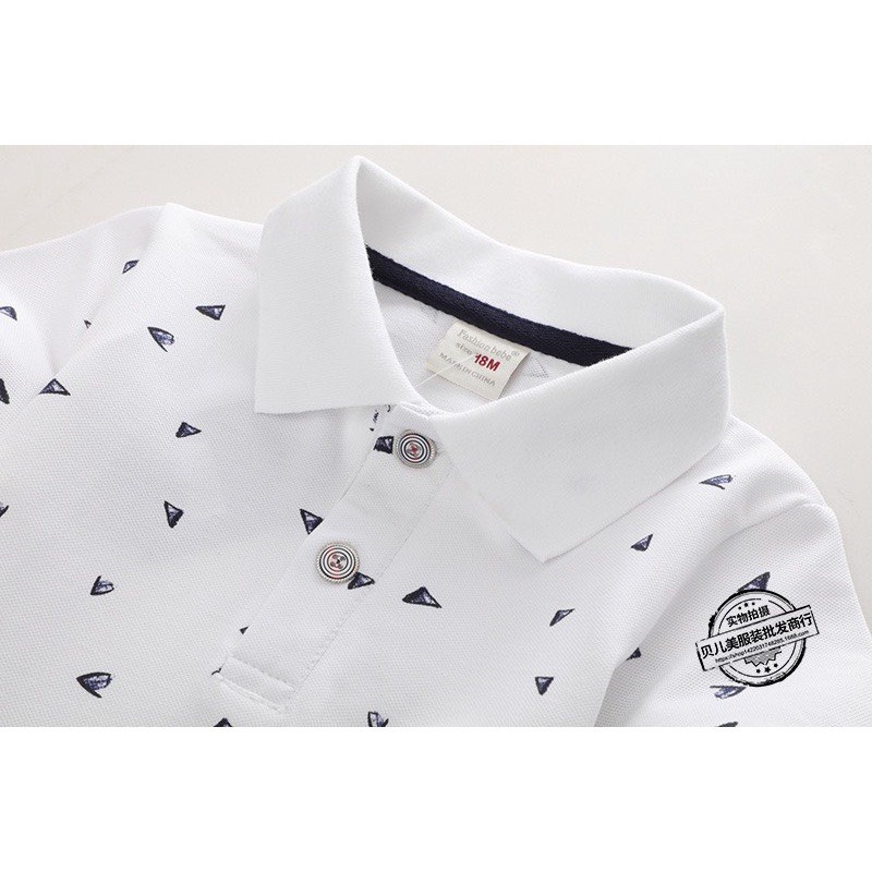 Áo Polo bé trai in thạch thùng cực xinh BAOBAO KIDS áo có cổ cho bé họa tiết ngộ nghĩnh