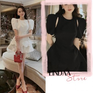 SET ĐẦM DỰ TIỆC KHOÉT VAI VIỀN BÈO ROHEE H.DRESS