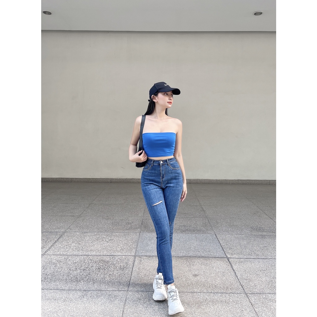 Áo ống nữ vải thun cotton nhiều màu TiQi Jeans A153