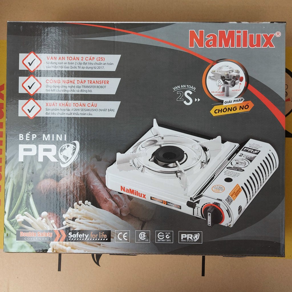 Bếp Gas Mini Inox Tiny Pro 2S Namilux PS 2221 AS