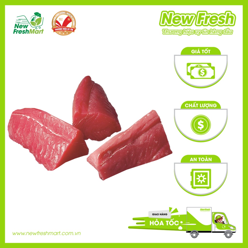 Thịt Cá Ngừ Fillet Xuất Khẩu Phần Đuôi - 500Gr [Giao Nhanh HCM]