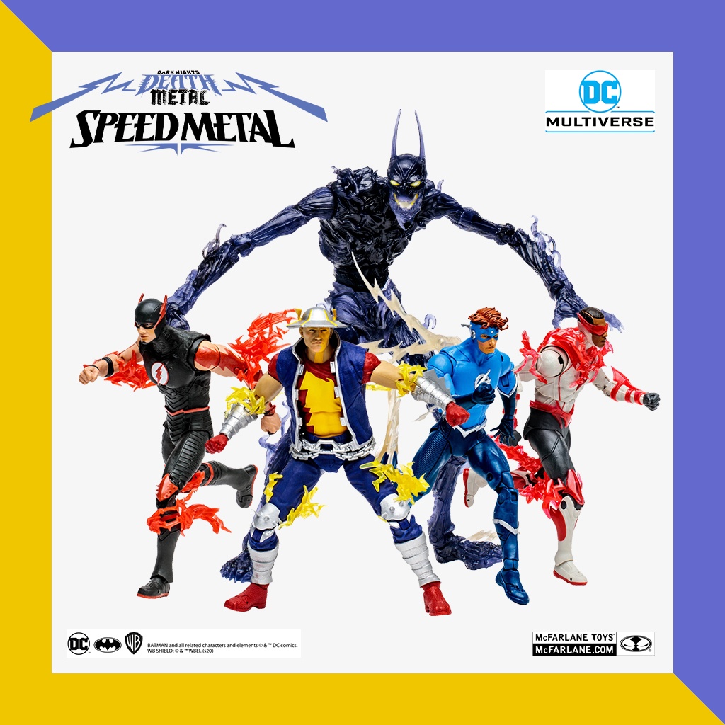 Mô hình tia chớp McFarlane DC Multiverse The Flash - Dark Nights Metal Speed Metal - Build-A Darkest Knight