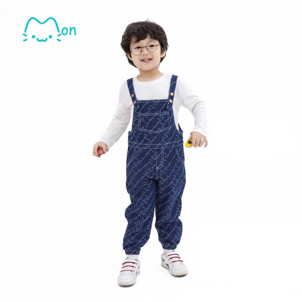 Quần yếm bò cho bé trai có thể chỉnh sửa độ dài vai yếm, mặc nhà đi chơi, đi du lịch cho bé 2-6 tuổi MonBabies QY22W09