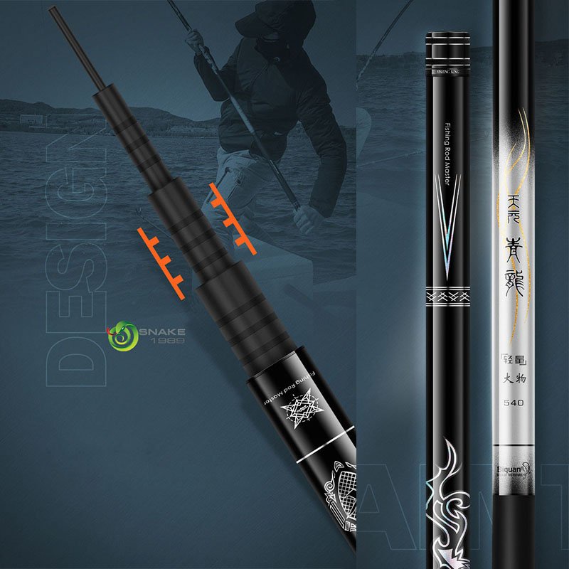 Cần câu đài nội địa BIQUAN Đạt nhĩ ba độ cứng 15H chất liệu carbon xoắn chuyên săn hàng CD58