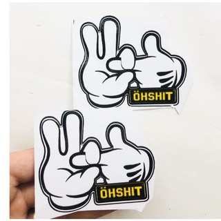Tem sticker ngón tay nhỏ dán xe giá rẻ