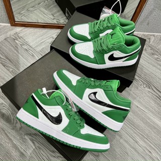 GIÀY THỂ THAO SNEAKER JD XANH LÁ VỆT ĐEN, JD XANH LÁ da bóng nam nữ