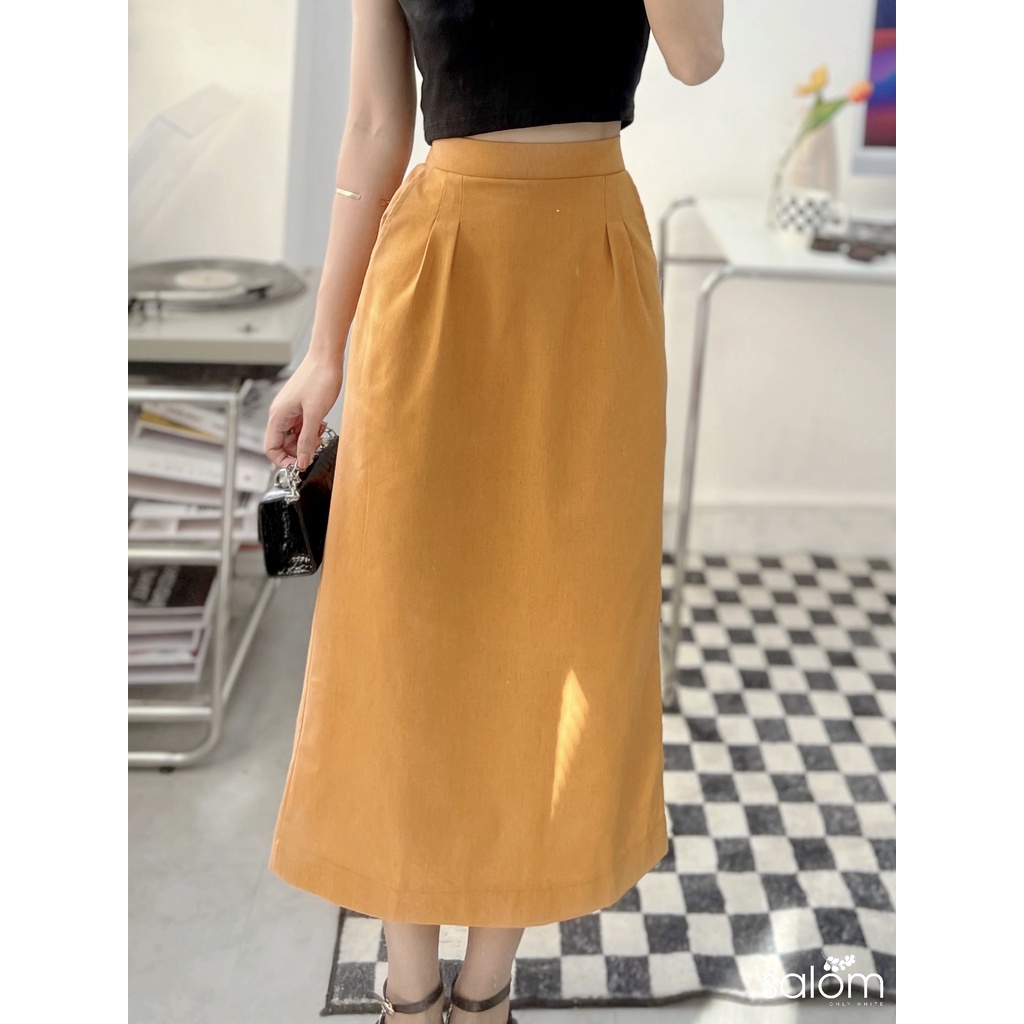 Chân váy dài có lót phong cách Hàn Quốc SALOM Shp022