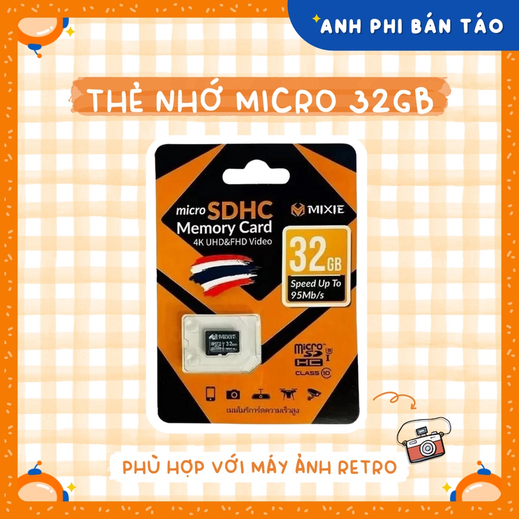 [Bảo Hành 1 Năm] Thẻ nhớ MIXIE 32GB Micro SD TF TỐC ĐỘ 95MB/S Chính Hãng | BigBuy360 - bigbuy360.vn