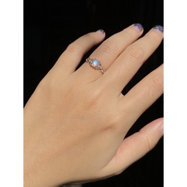 Nhẫn bạc mặt trăng ms mặt tròn thiết kế nhẹ nhàng