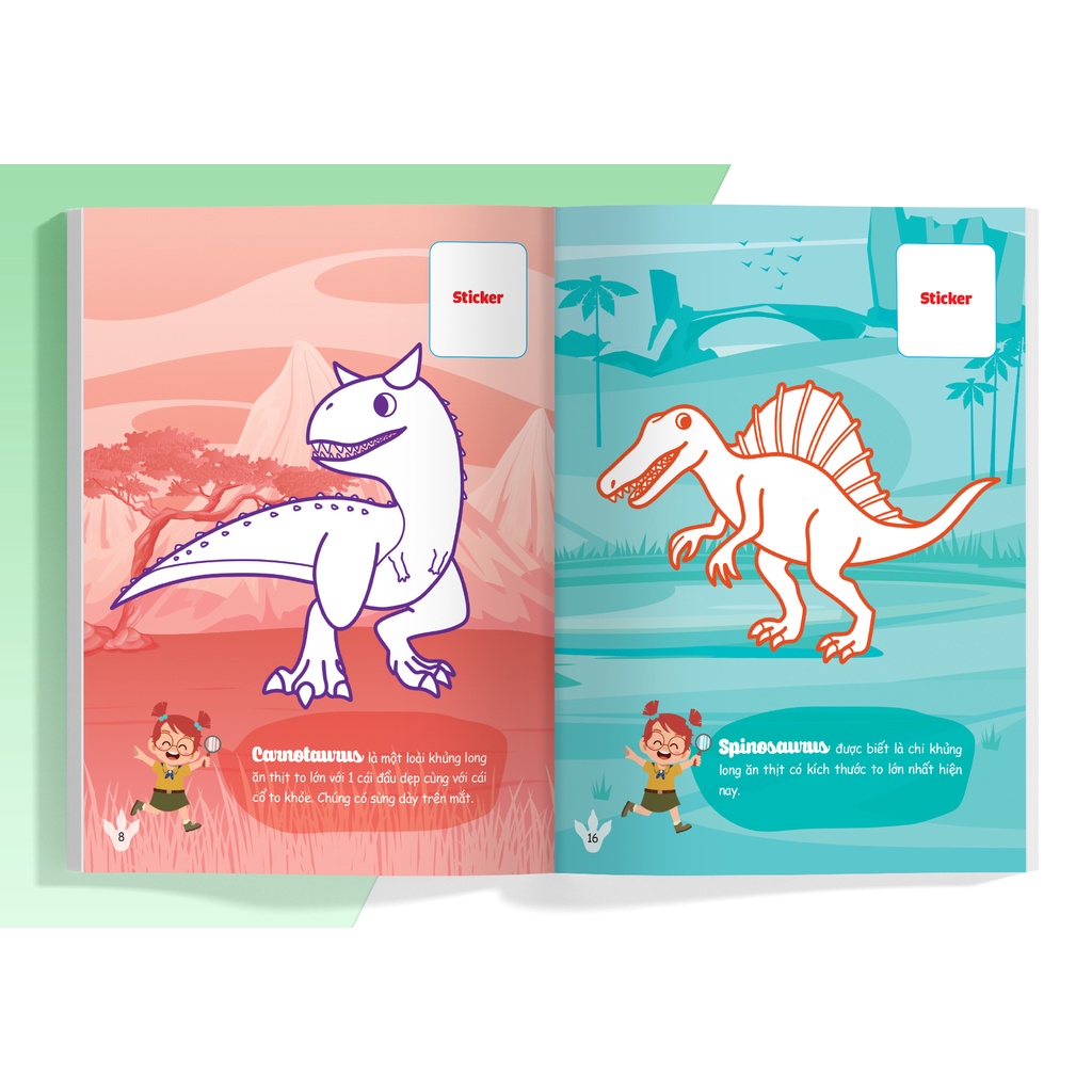 Sách Con tô màu: Thám hiểm thế giới khủng long