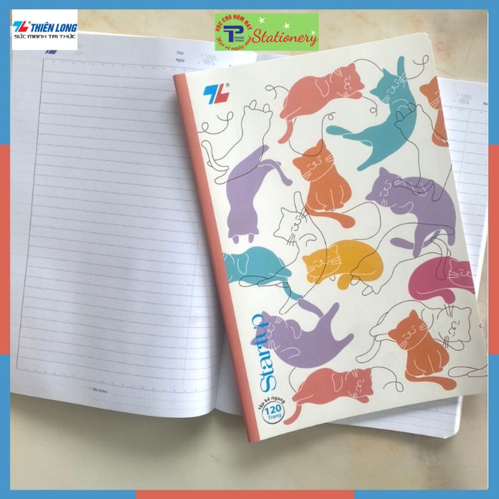 Vở kẻ ngang Thiên Long Startup 120 trang định lượng 60gsm NB098 bìa ngẫu nhiên
