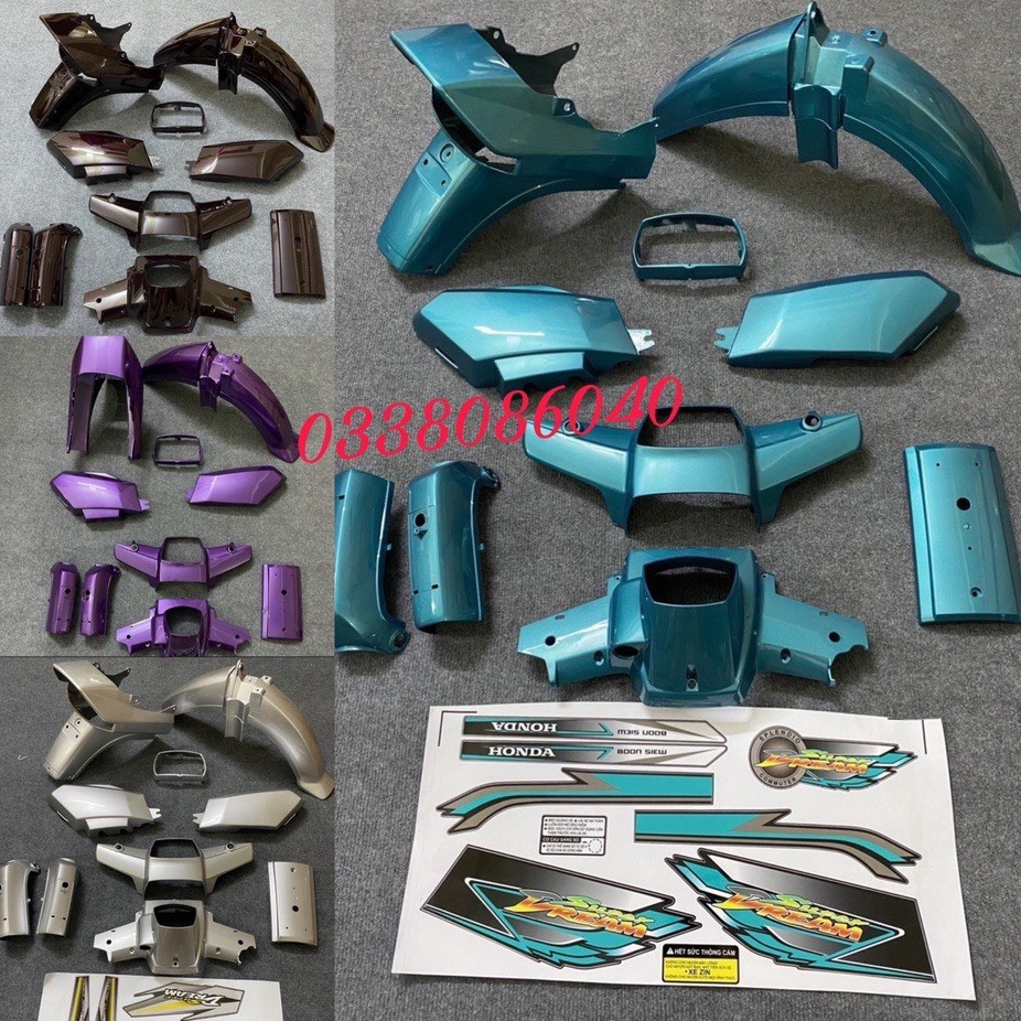 Bộ vỏ nhựa Dream ABS cao cấp, lắp cho các xe Honda Dream II Thái Việt, TQ ) Bảo Hành 24 Tháng CỰC CHẤT LƯỢNG