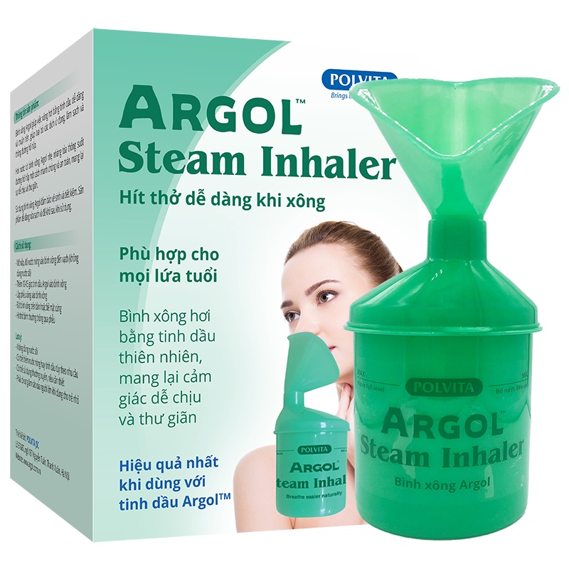 Bình xông mũi, Xông hơi tinh dầu Argol Steam Inhaler - Làm sạch và thông đường hô hấp Dung Tích 350ml