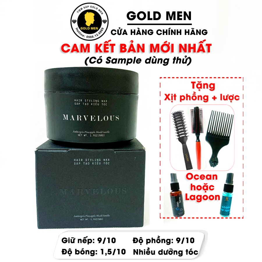 Sáp vuốt tóc Marvelous - Exceptional Styling Paste + Tặng quà