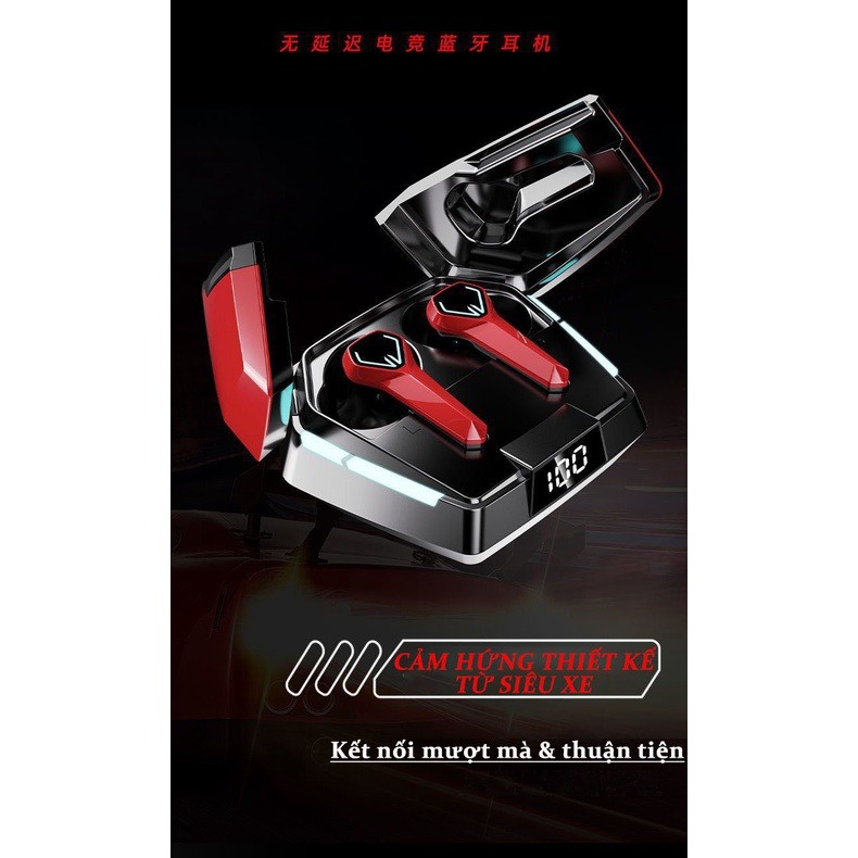 Tai Nghe Gaming Bluetooth JX-10 TWS, Tai Nghe Chơi Game Không Dây Có Mic, Độ Trễ Cực Thấp