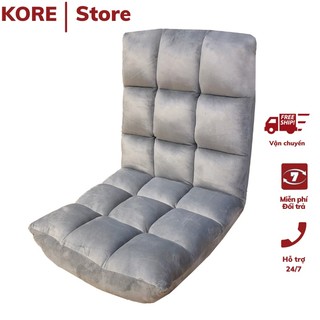 Ghế lười tatami Nhật khung thép tựa lưng vỏ nhung mịn gối đầu thoải mái